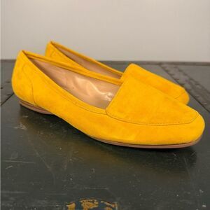 Bandolino Mustard Yellow Suede Slip-On Loafers/Flats - Women's 8